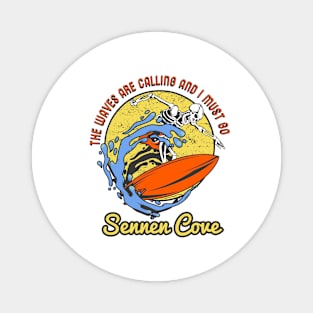 Sennen Cove skeleton surfer Magnet